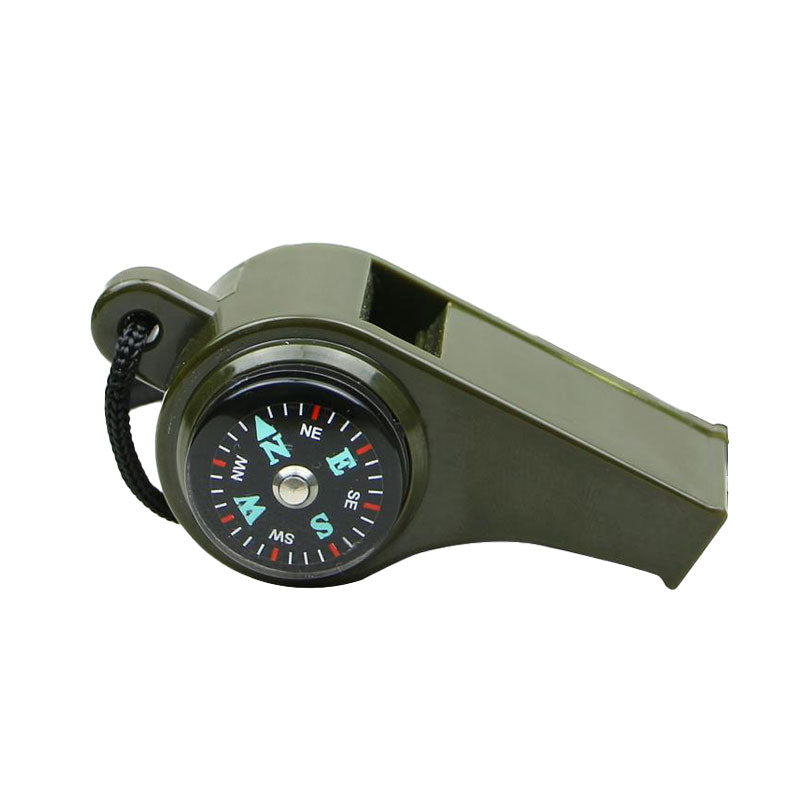 Fløjte med integreret kompas og termometer