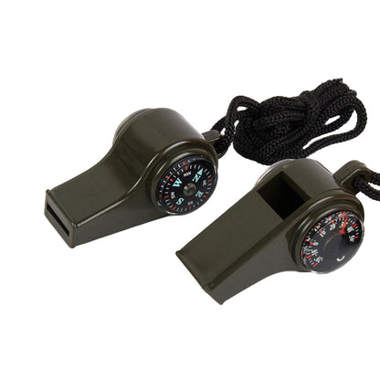 Fløjte med integreret kompas og termometer