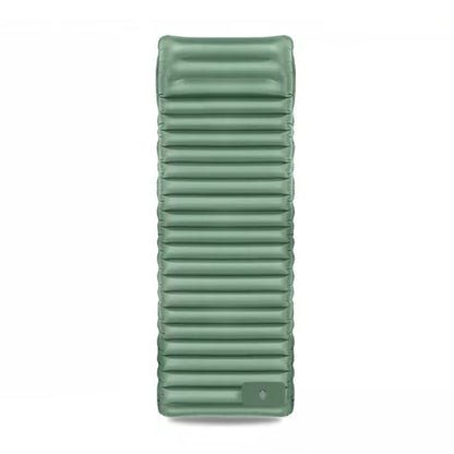 Letvægts luftmadras – Grøn/Grå med integreret fodpumpe