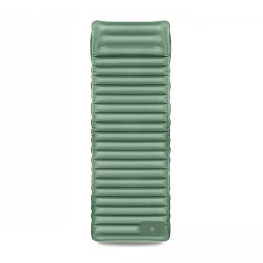 Letvægts luftmadras – Grøn/Grå med integreret fodpumpe