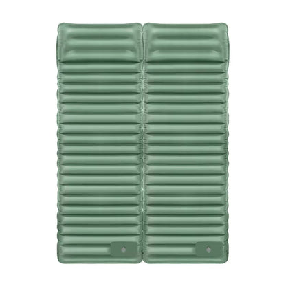 Letvægts luftmadras – Grøn/Grå med integreret fodpumpe